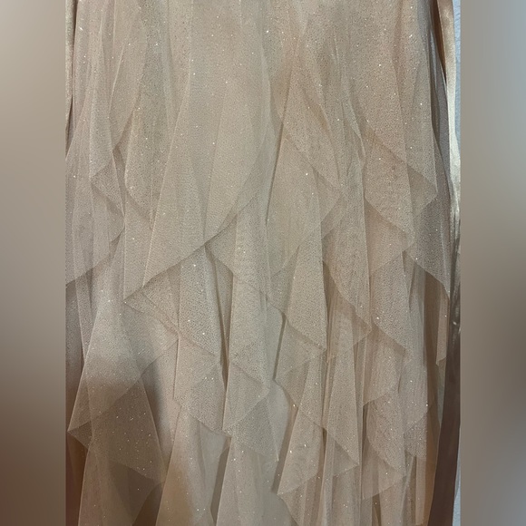 Teeze Me women/girl’s dress gold strapless with sash - Picture 7 of 10